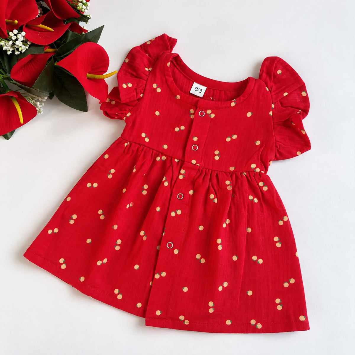 Muslin Frocks Front Open Button MN01