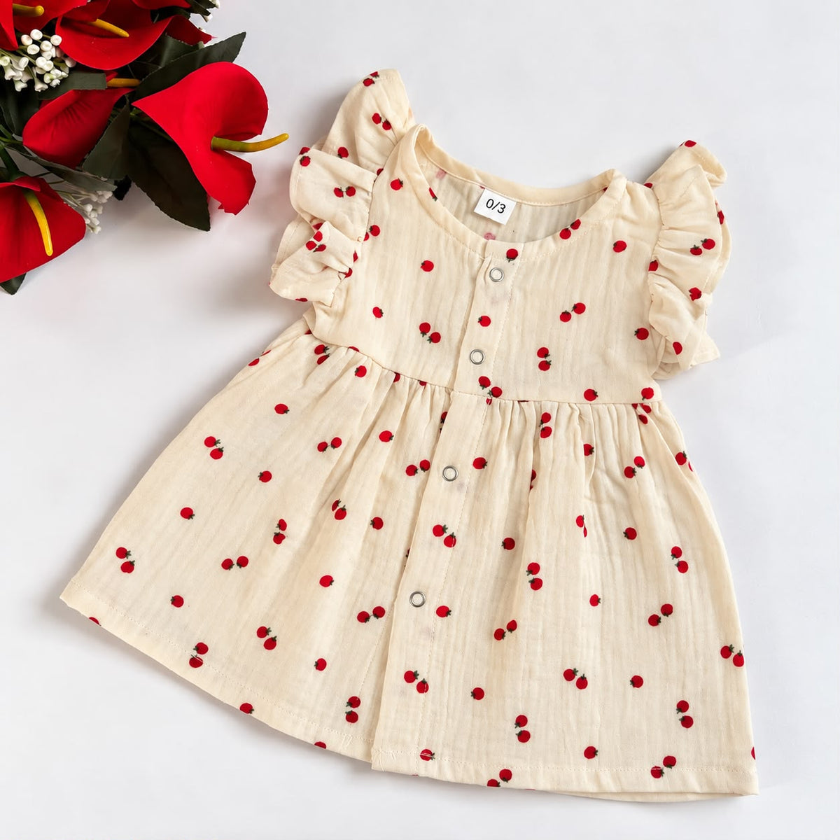Muslin Frocks Front Open Button MN01