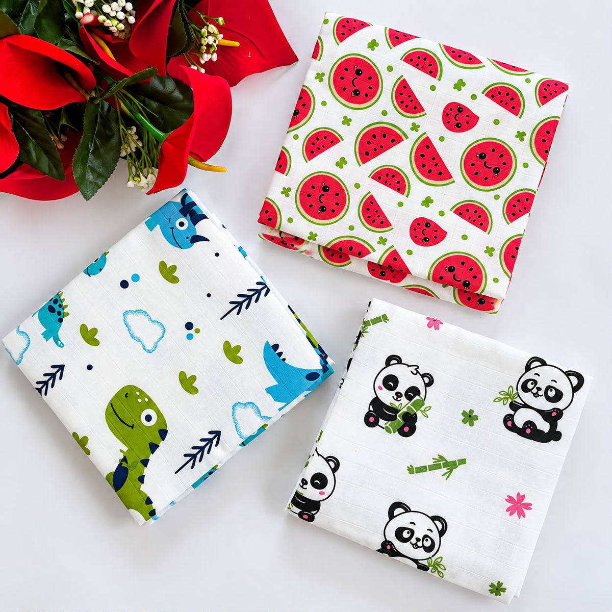 Premium Muslin Swaddle (Pack of 3 ) MN01