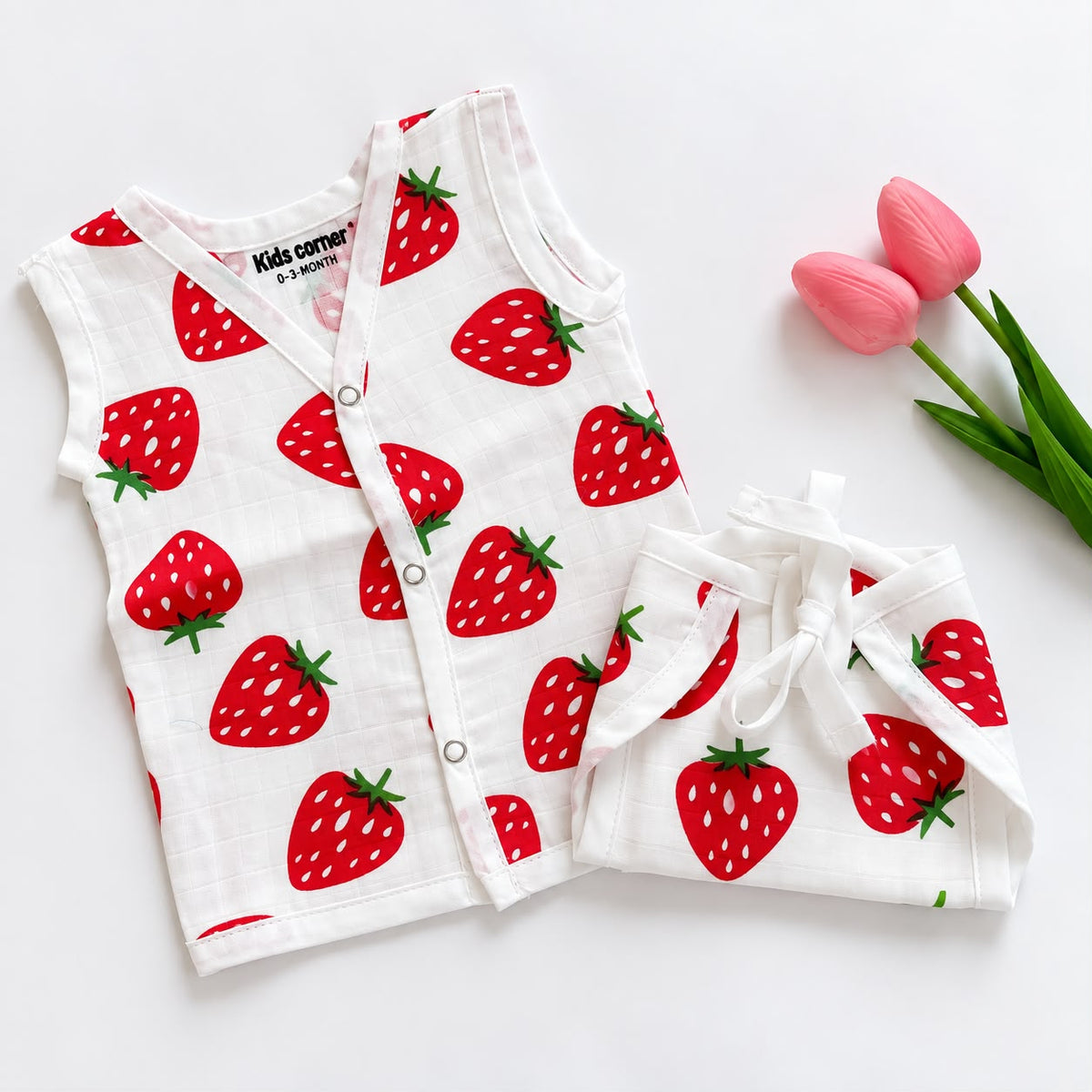 Premium Muslin Button jablas and Nappy set 5 pcs pack