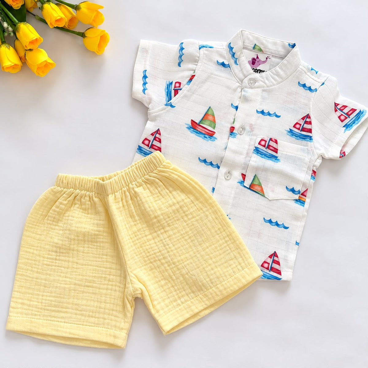 Muslin Double Layer Shorts Set DL01