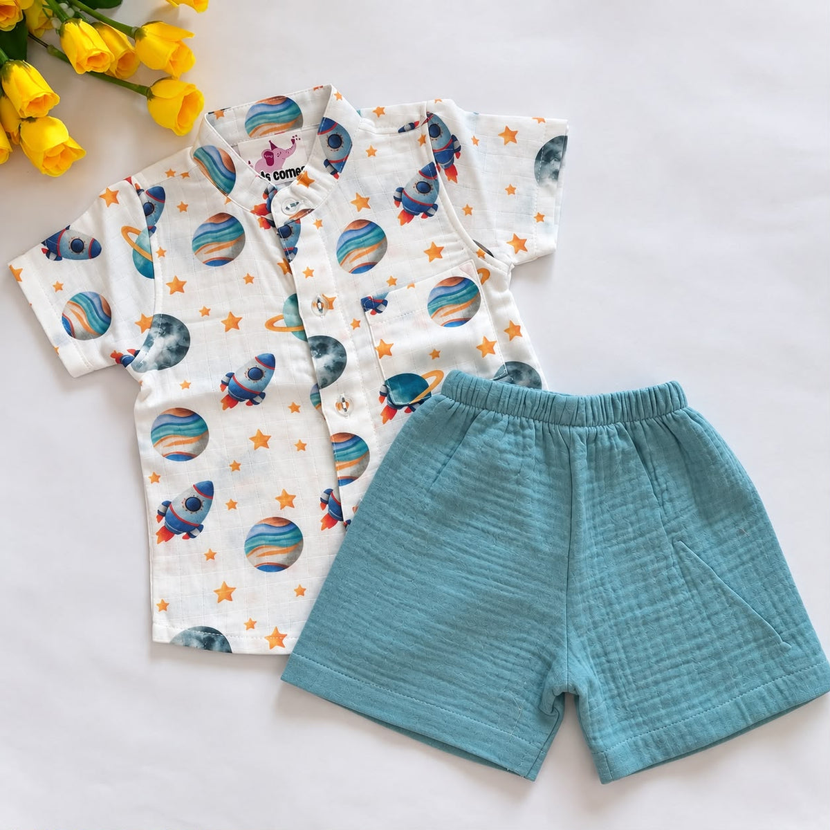 Muslin Double Layer Shorts Set DL01