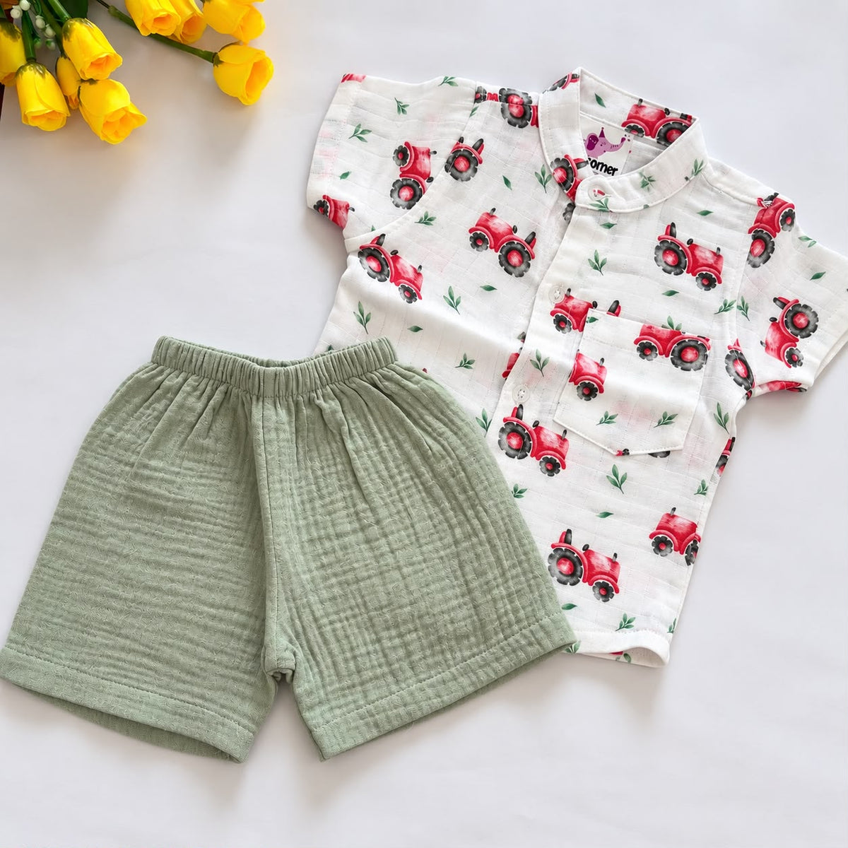 Muslin Double Layer Shorts Set DL01
