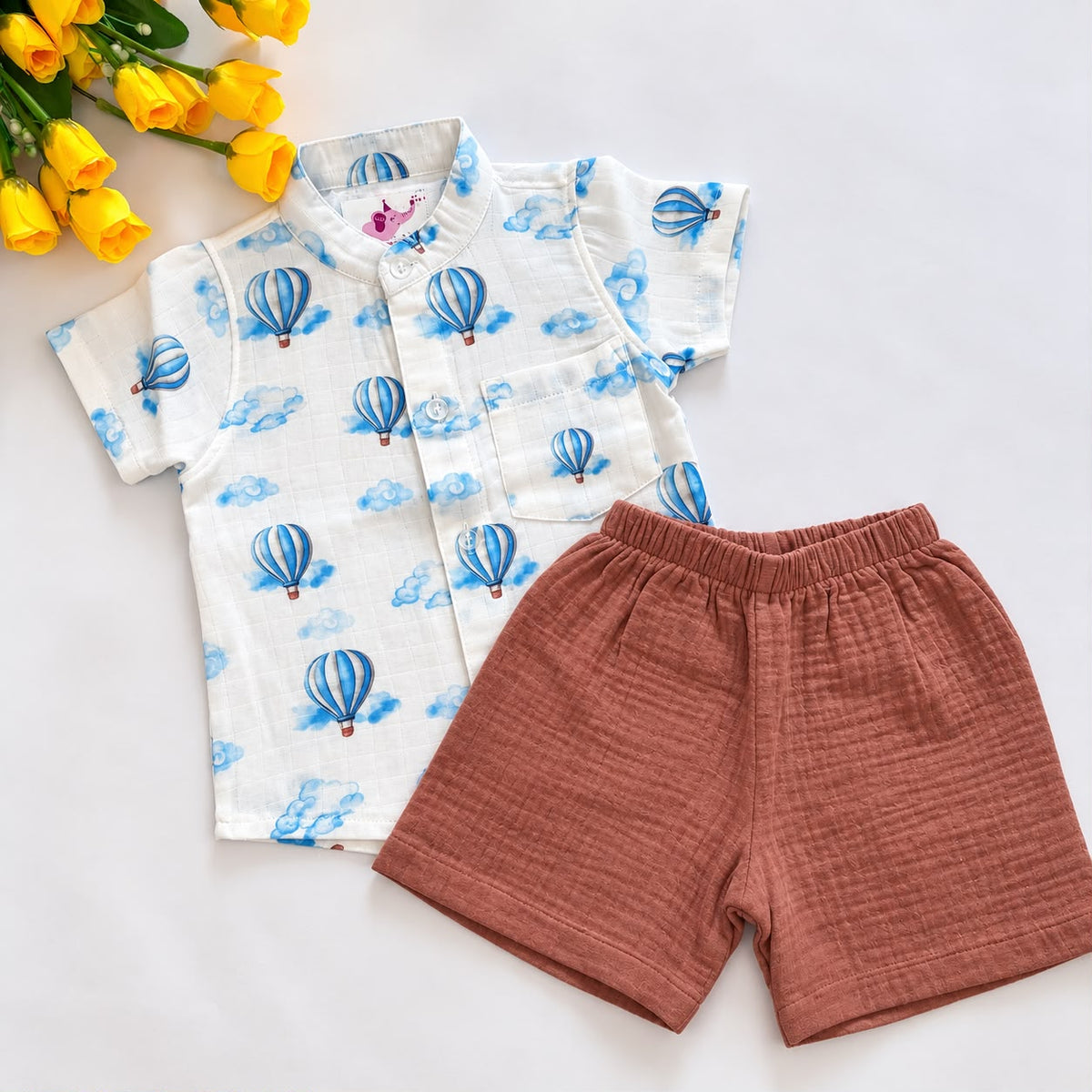Muslin Double Layer Shorts Set DL01