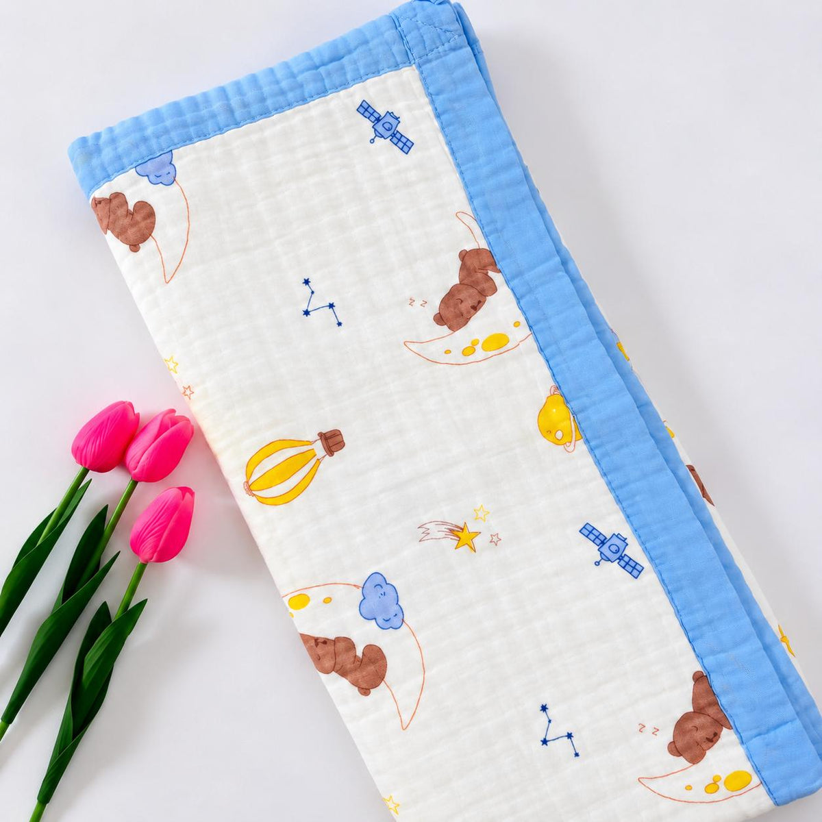 Crinkled Muslin 6 layer Blanket MN01