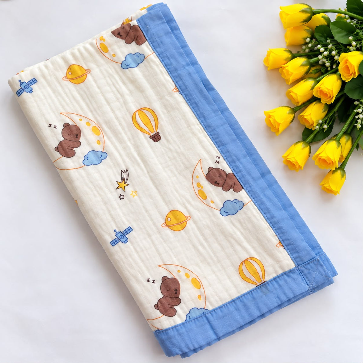 Crinkled Muslin 6 layer Blanket MN01