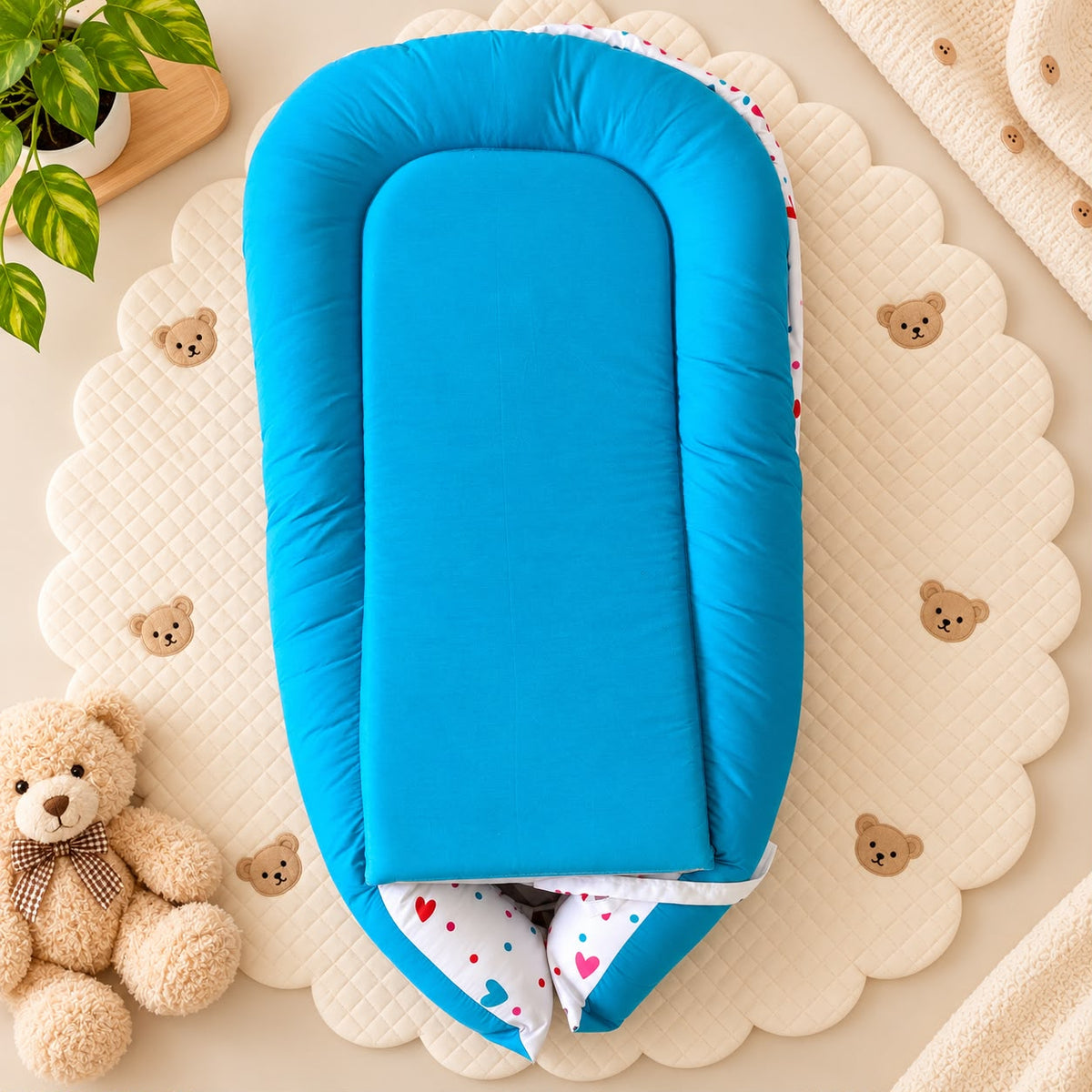 Premium Baby Nest With Removable Covers  MN01 ( Heart)