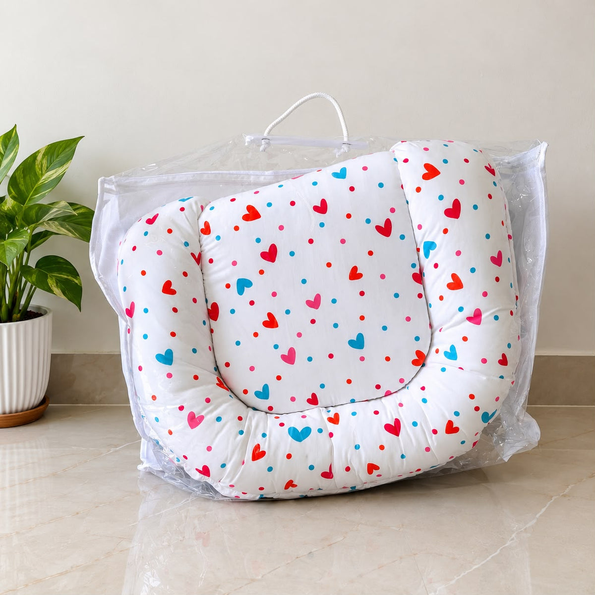 Premium Baby Nest With Removable Covers  MN01 ( Heart)