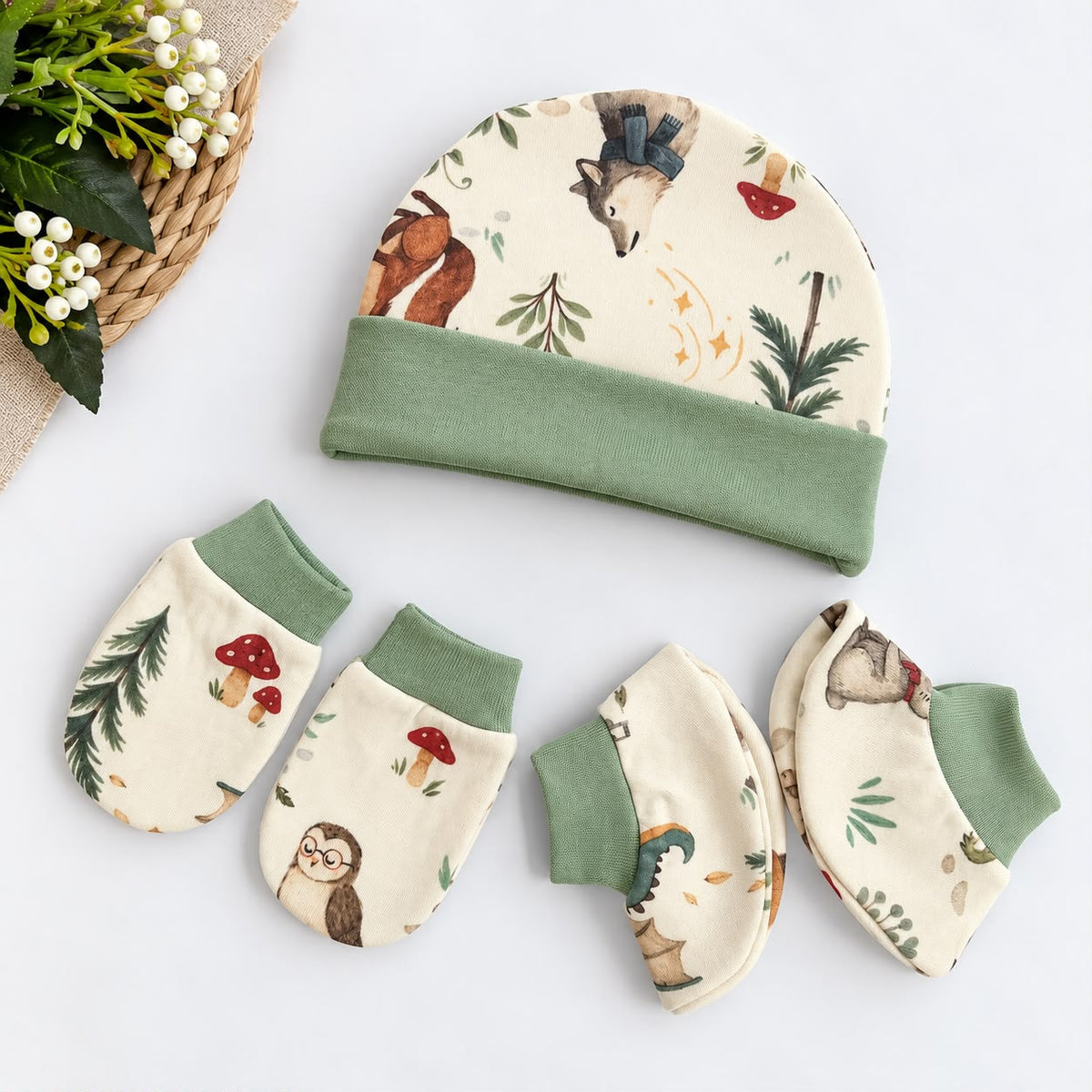 Cap Mitten and Booties Set MN01
