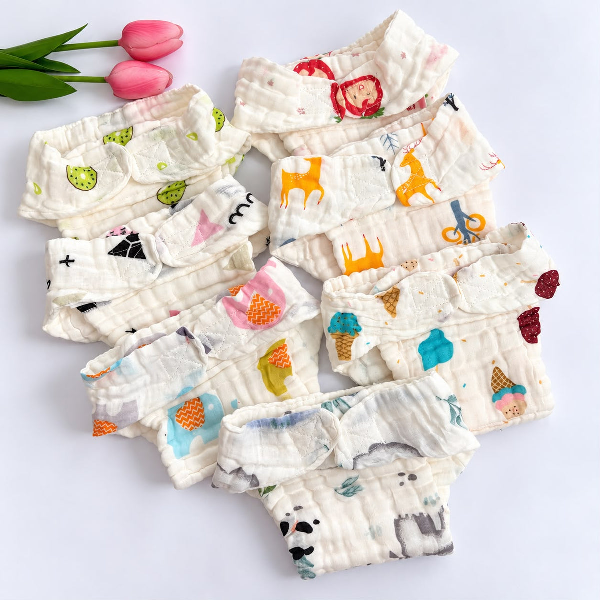 Muslin 6 layer Premium Nappy ( Pack of 5 )