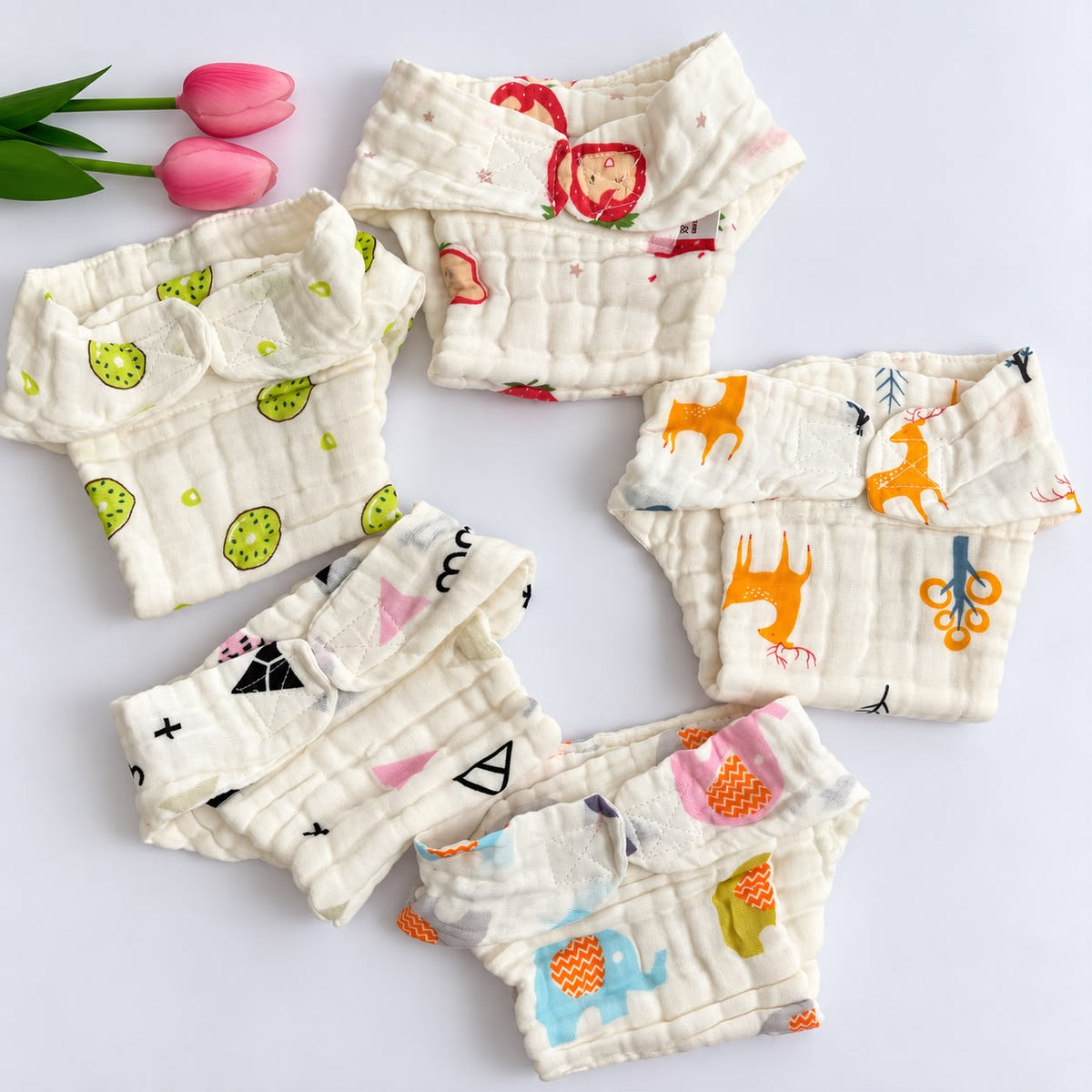 Muslin 6 layer Premium Nappy ( Pack of 3 )