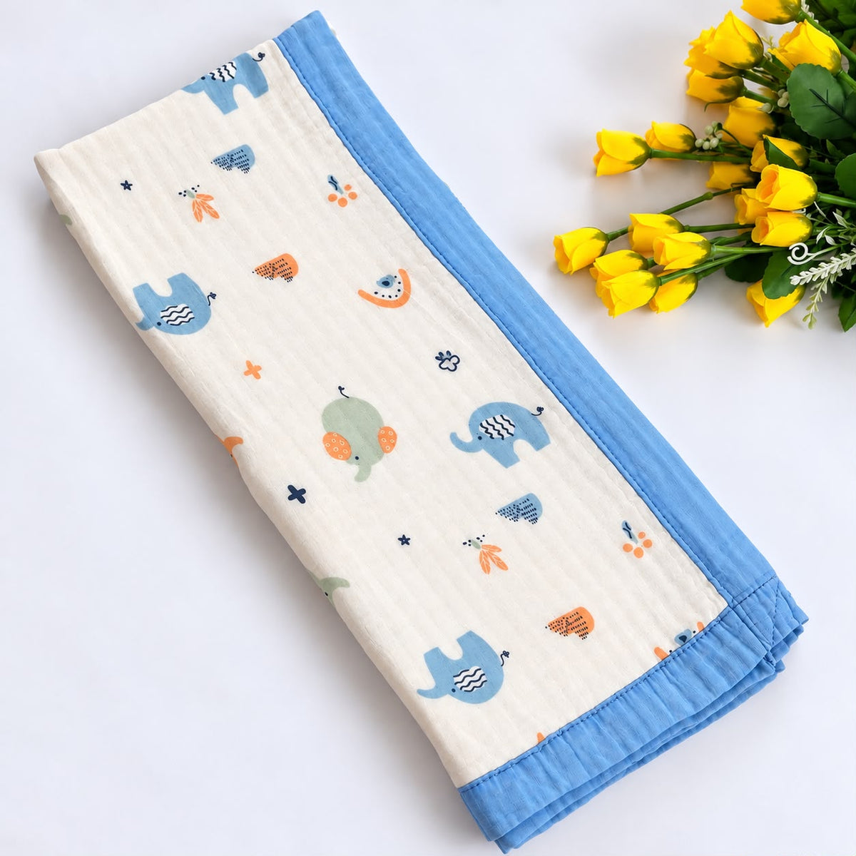 Crinkled Muslin 6 layer Blanket MN01