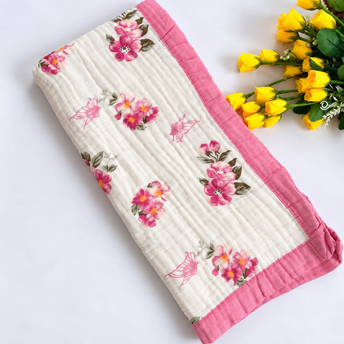 Crinkled Muslin 6 layer Blanket MN01