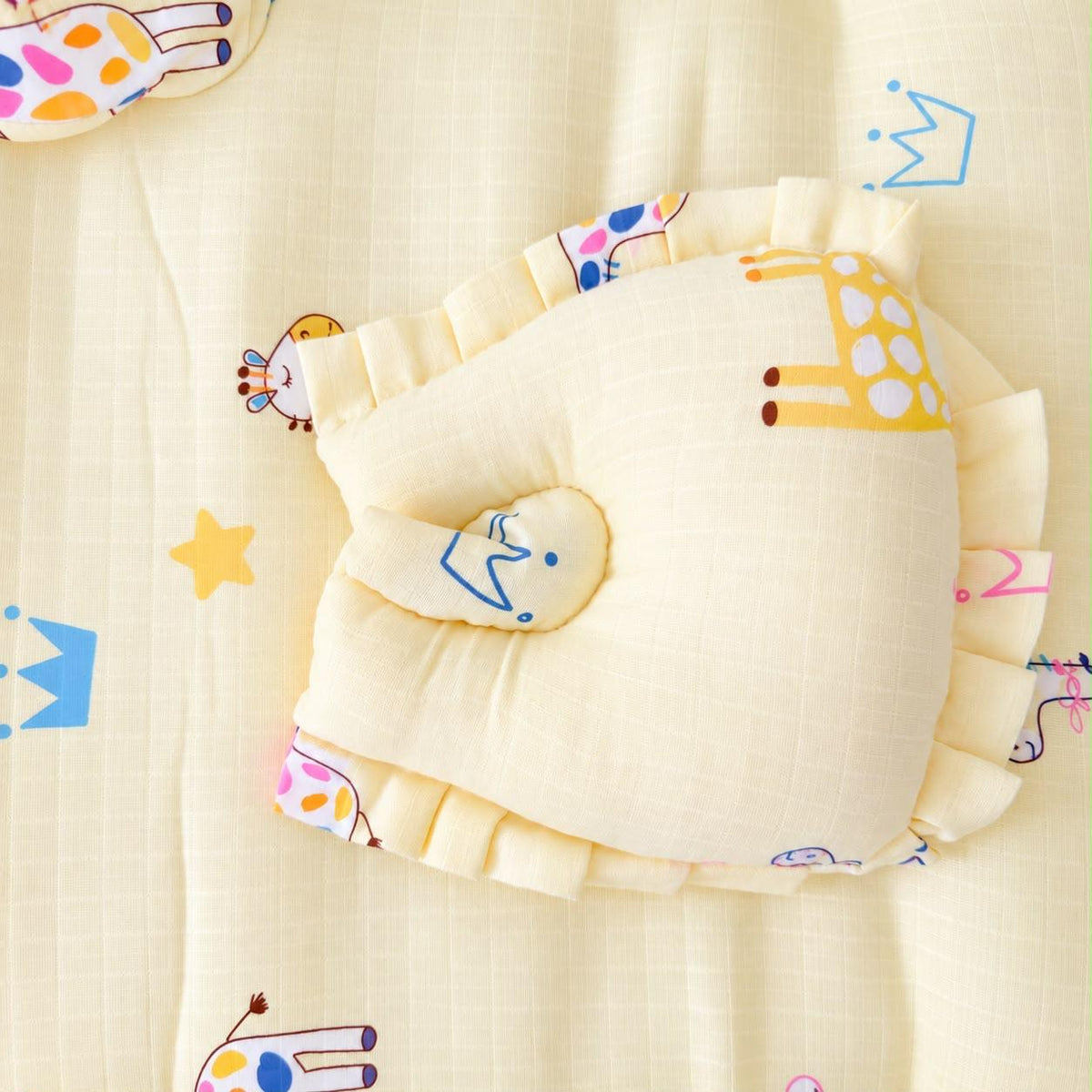 Muslin Bedding Set With Bolster & Head Pillow  MN01