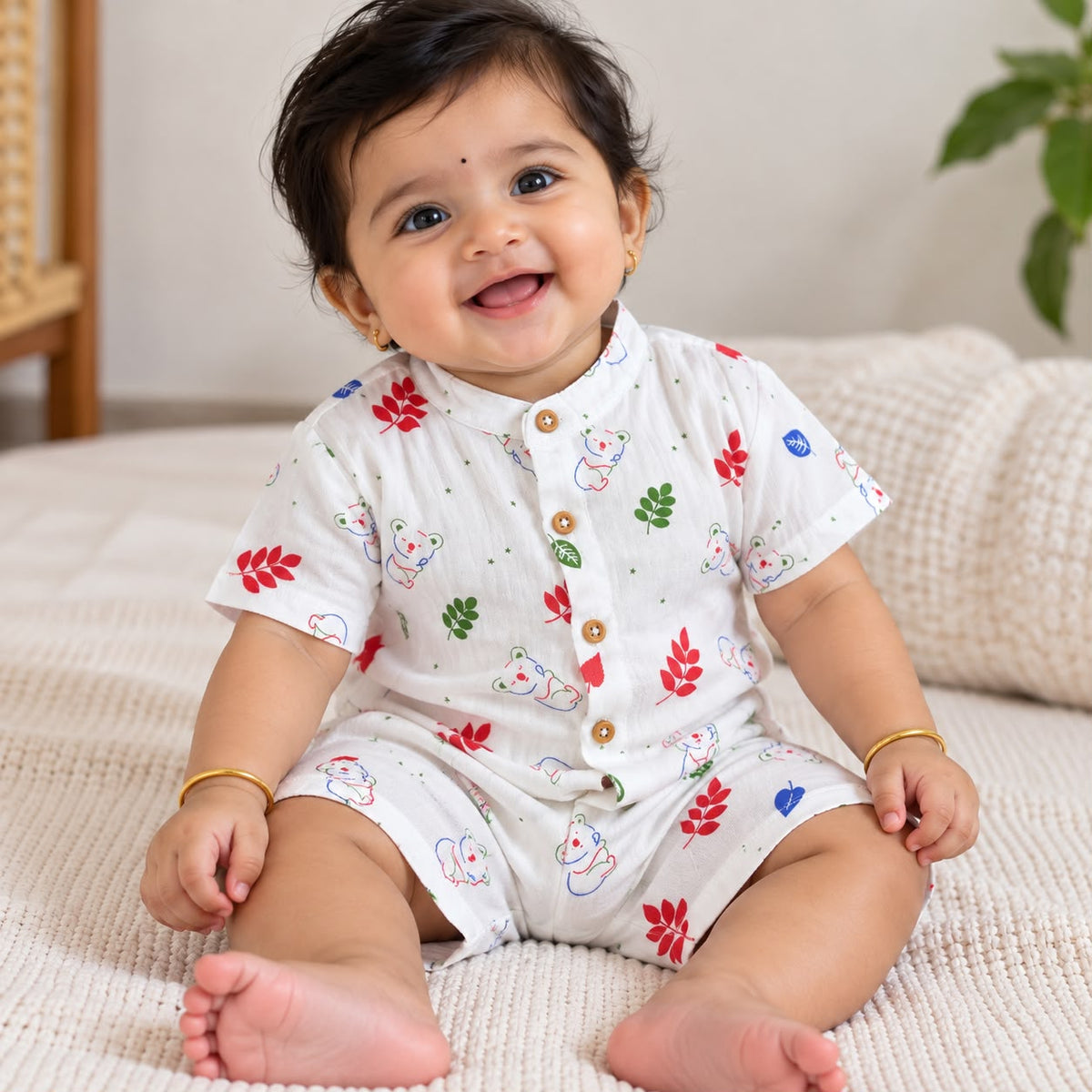 Muslin Double Layer Shorts Set DL01