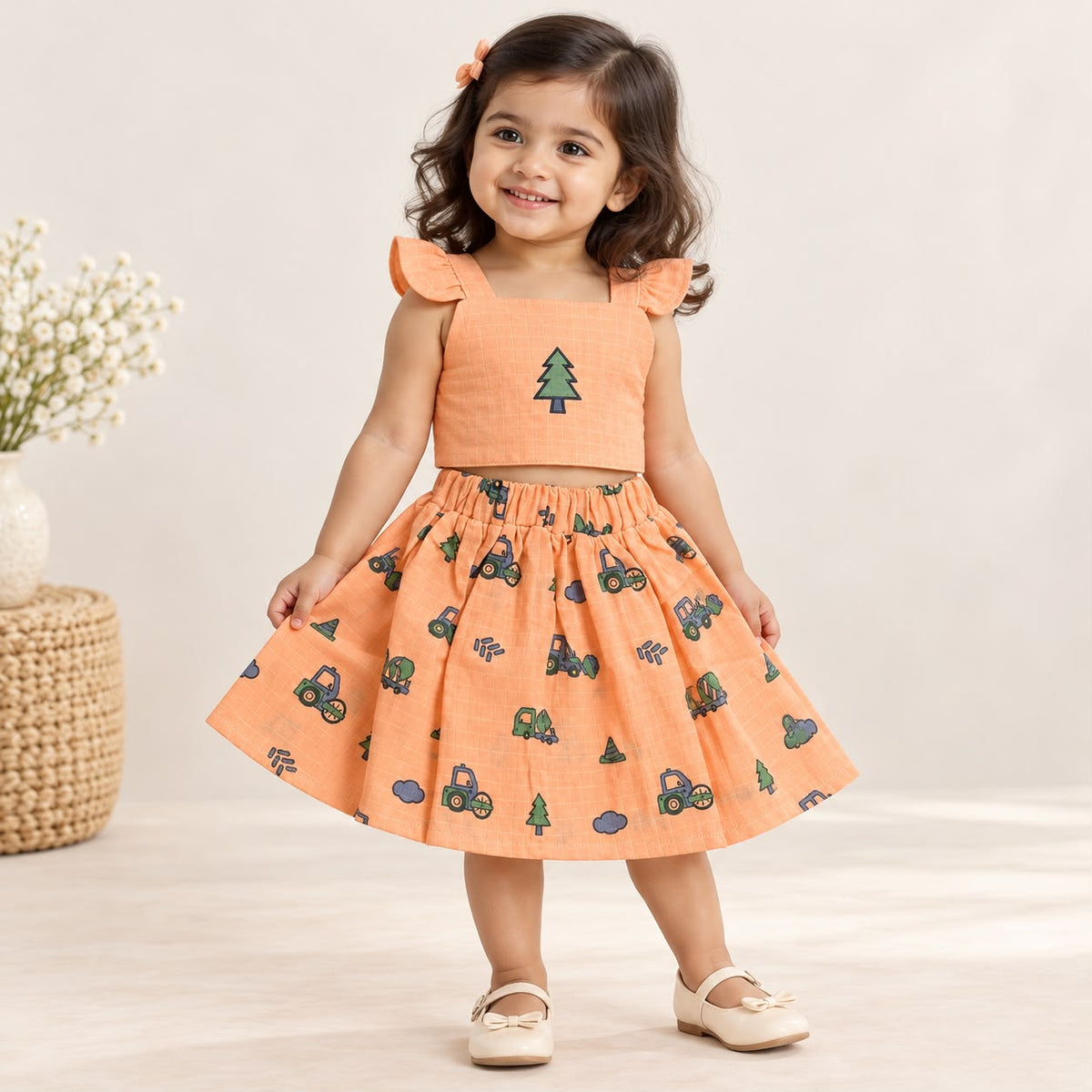 Premium Double Layer Muslin Skirt Set DL01