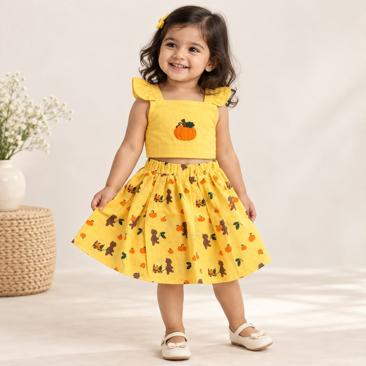 Premium Double Layer Muslin Skirt Set DL01