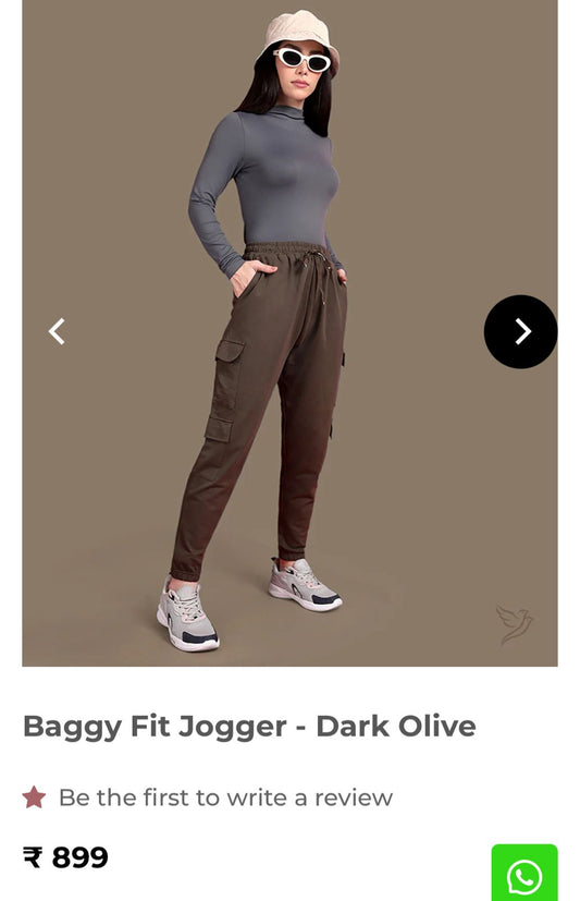 Women's Branded Joggers (Olive Green)