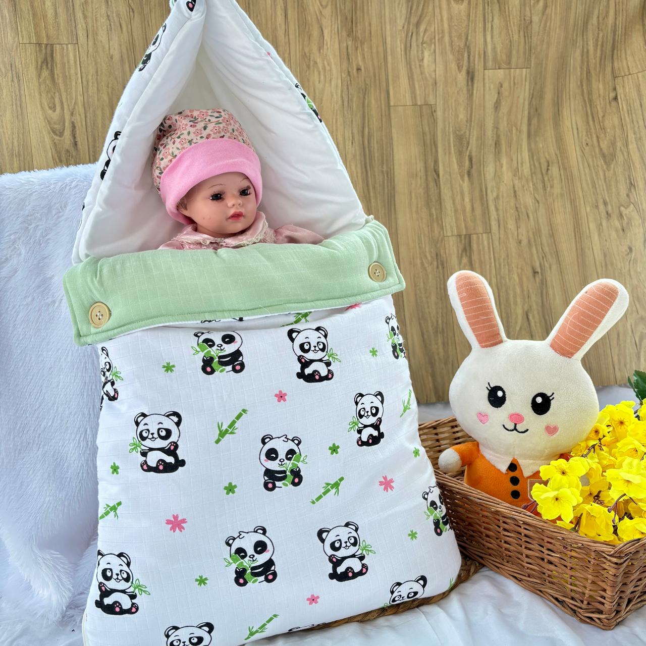 Baby Muslin Carry Bed Panda Print MN01