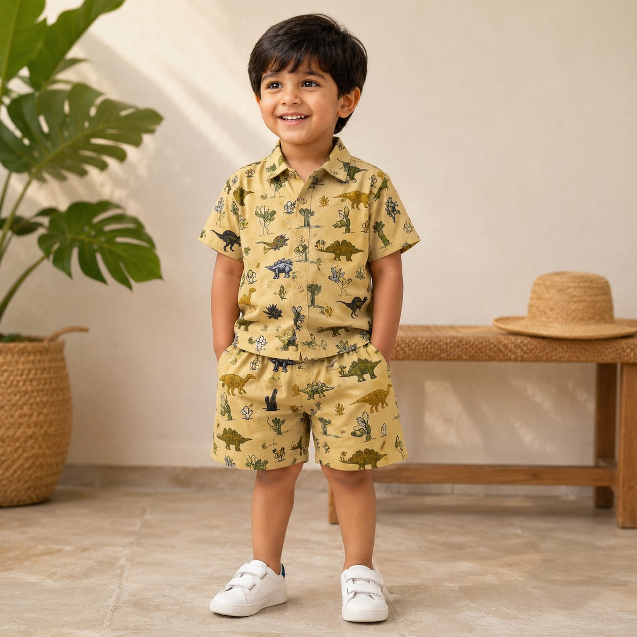 Boys Cotton Shirt And Shorts set CS01