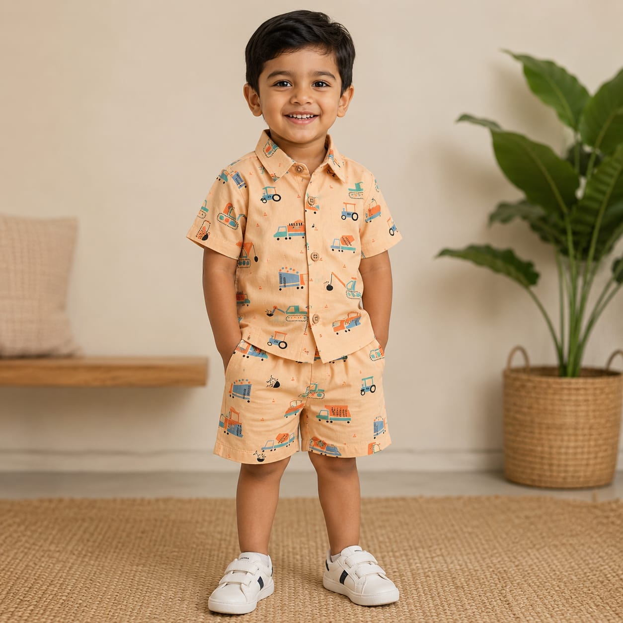 Boys Cotton Shirt And Shorts set CS01
