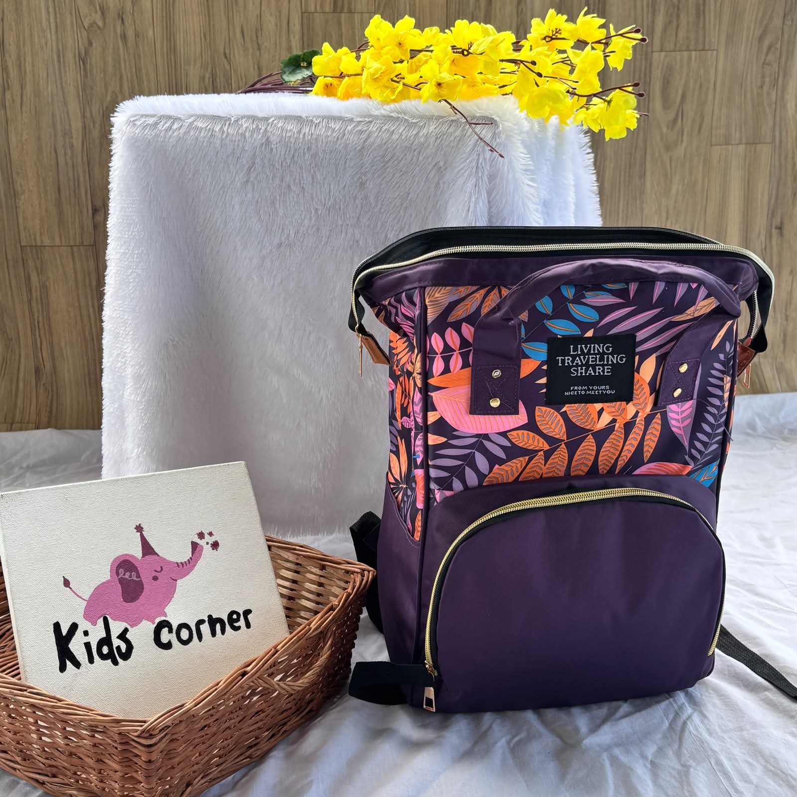 Premium Diaper Bag ( Purple )