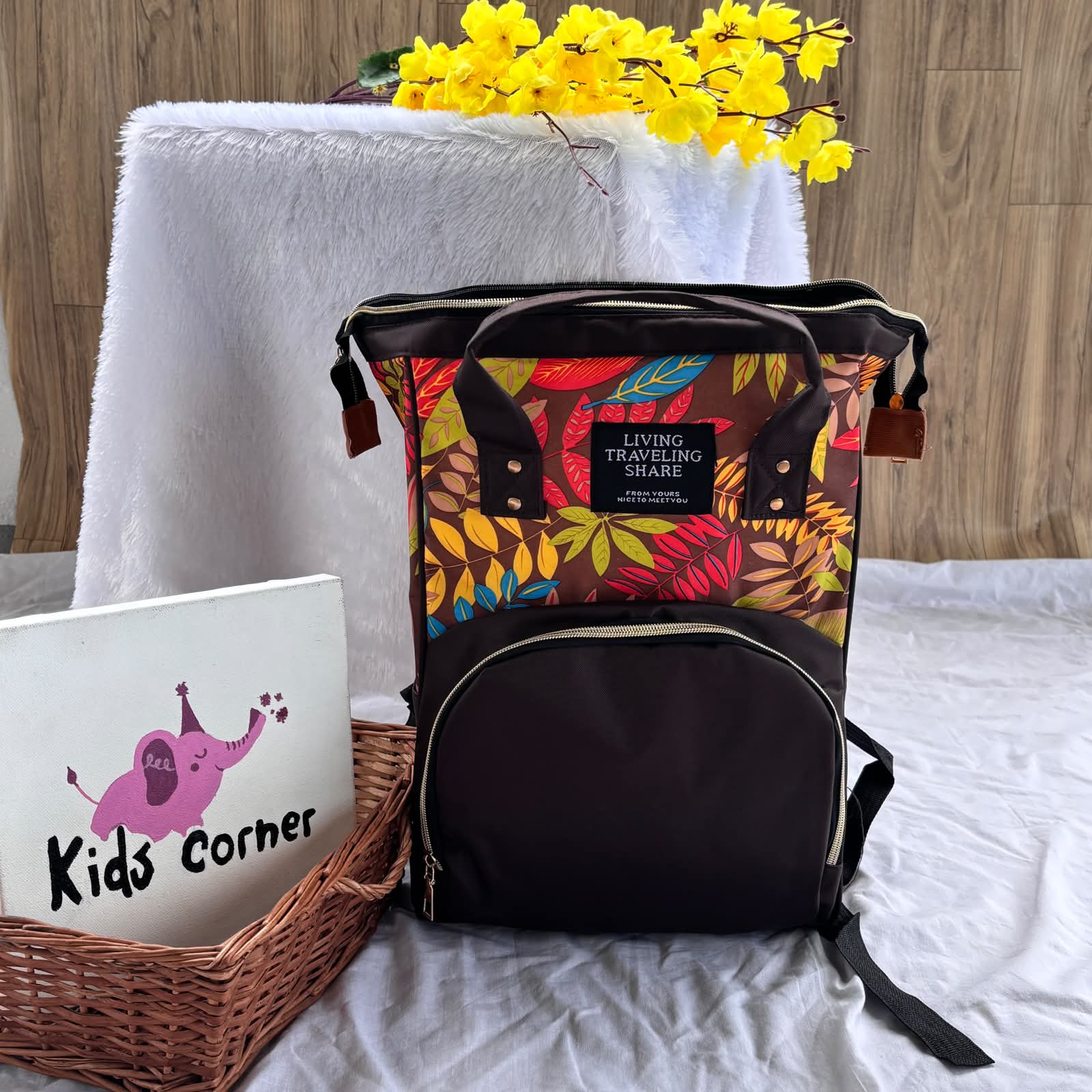 Premium Diaper Bag ( Brown )