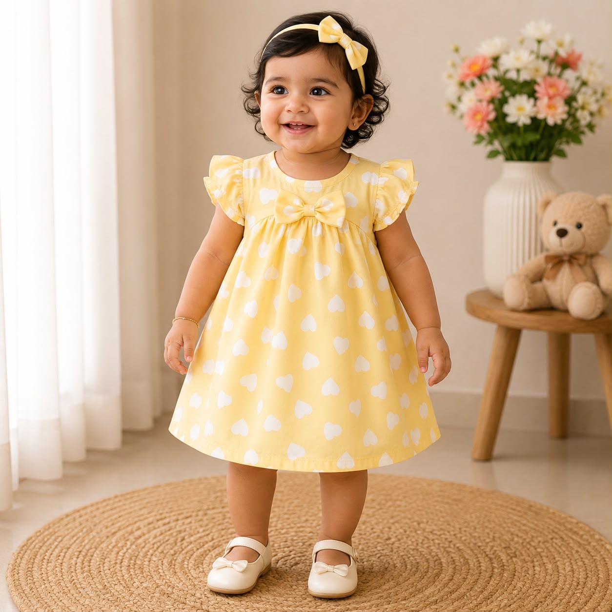 Woven Cotton Baby Frocks CF01