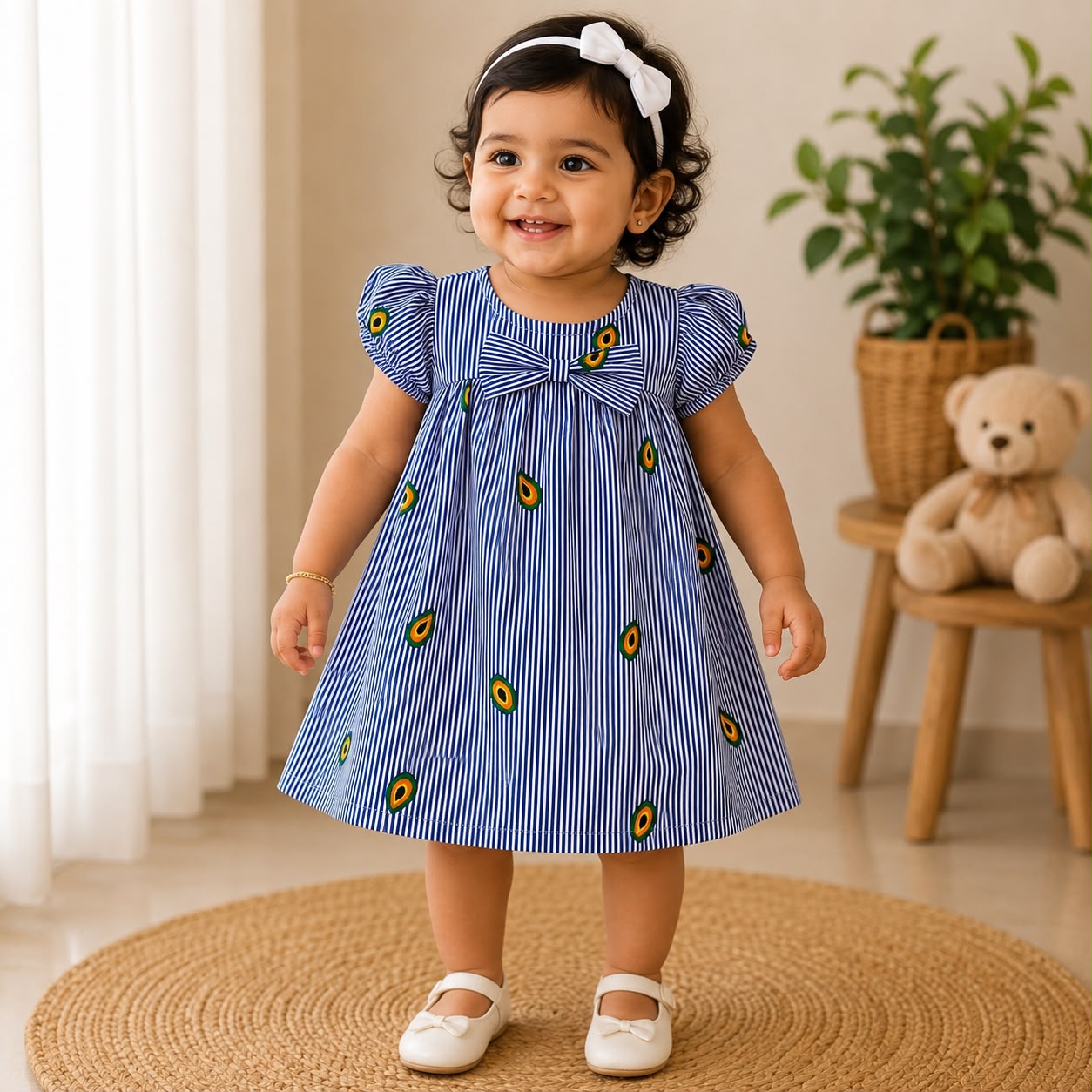 Woven Cotton Baby Frocks CF01