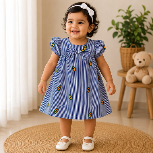 Woven Cotton Baby Frocks CF01