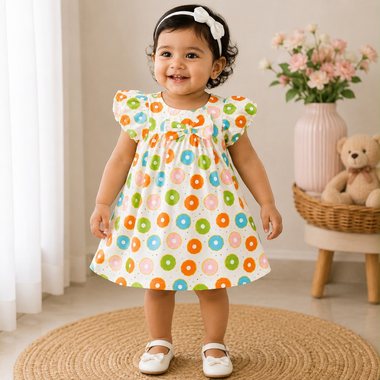Woven Cotton Baby Frocks CF01