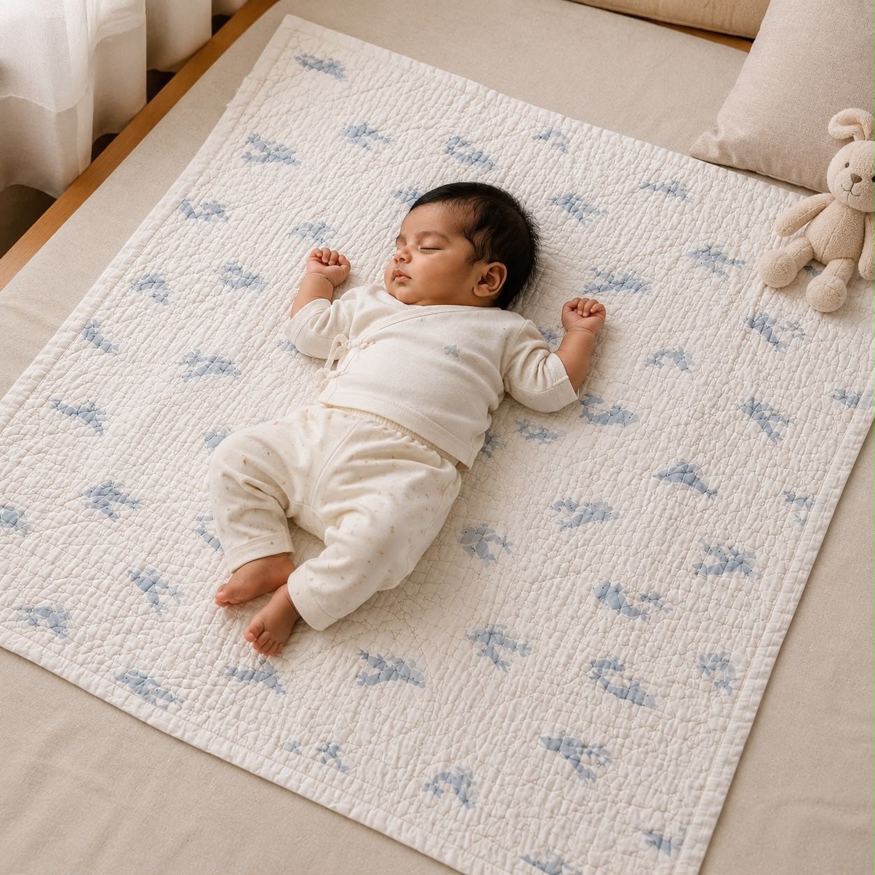 Organic Cotton Baby Quilt MN01