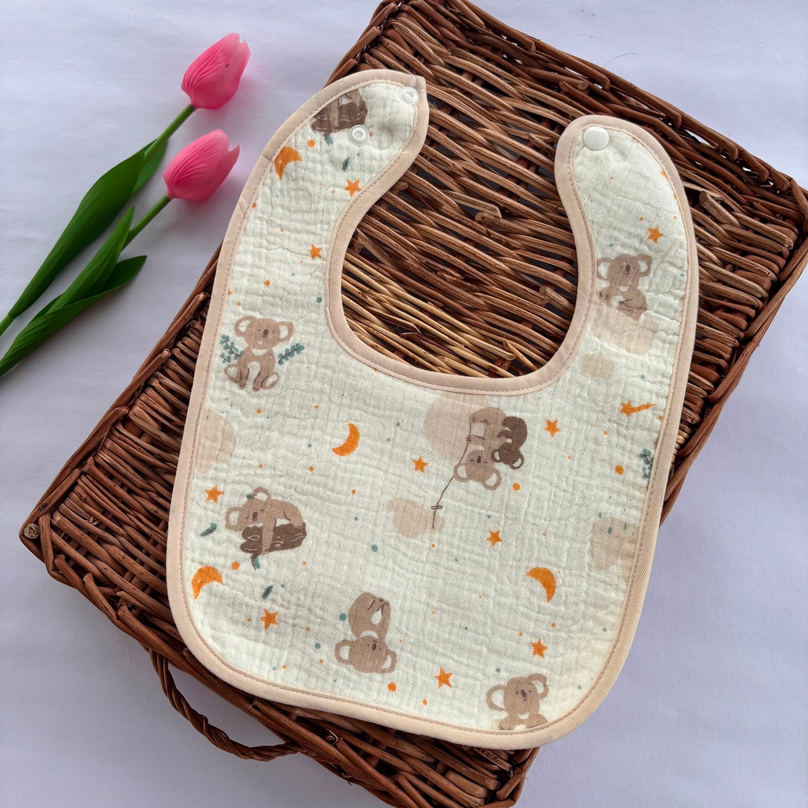 Crinkled Muslin Baby Bib MN01