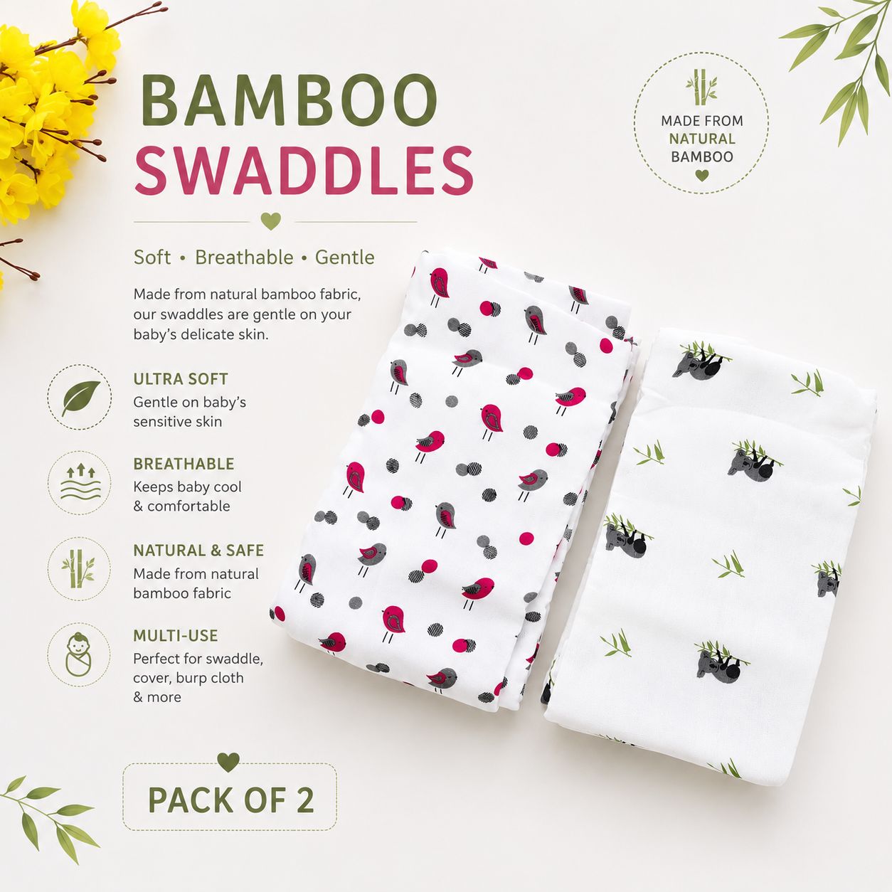 Ultra Soft Baby Swaddle Cloth