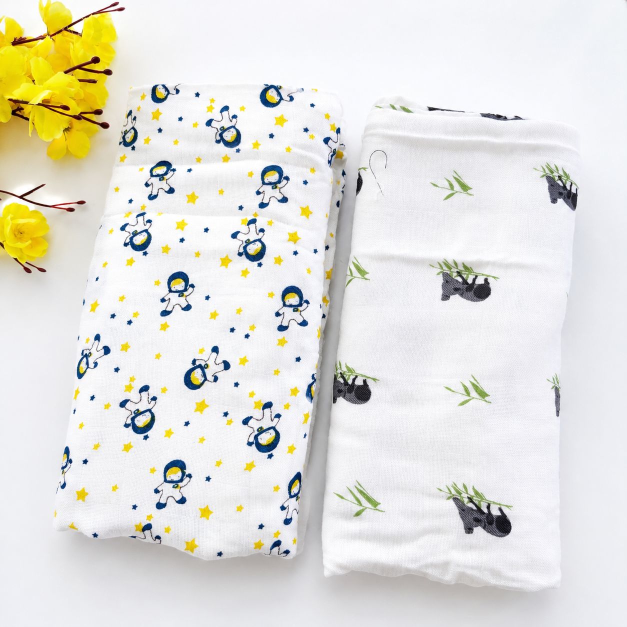 Newborn Muslin Wrapping Blanket