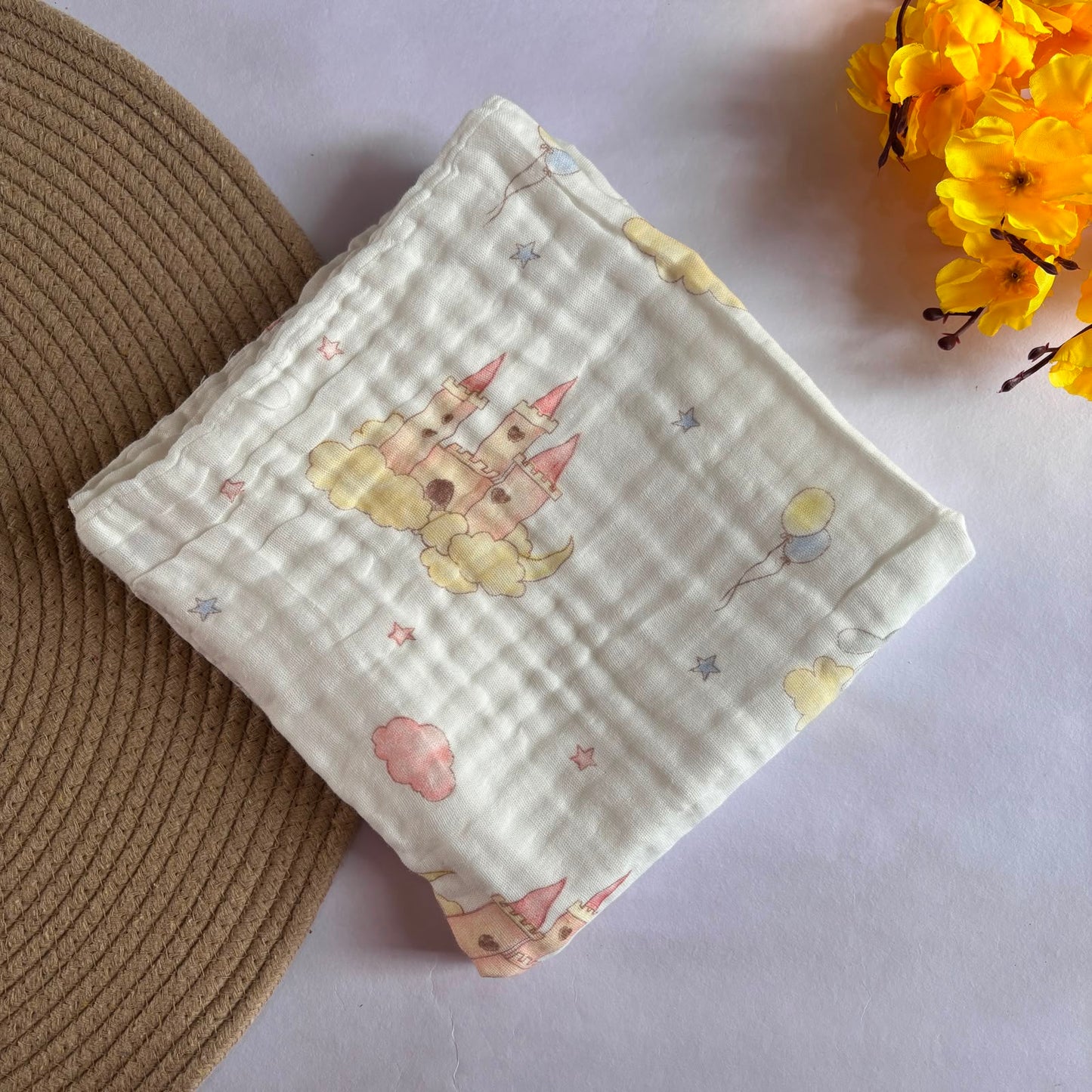 Muslin Crinkled  6 Layer Bath Towel MN01