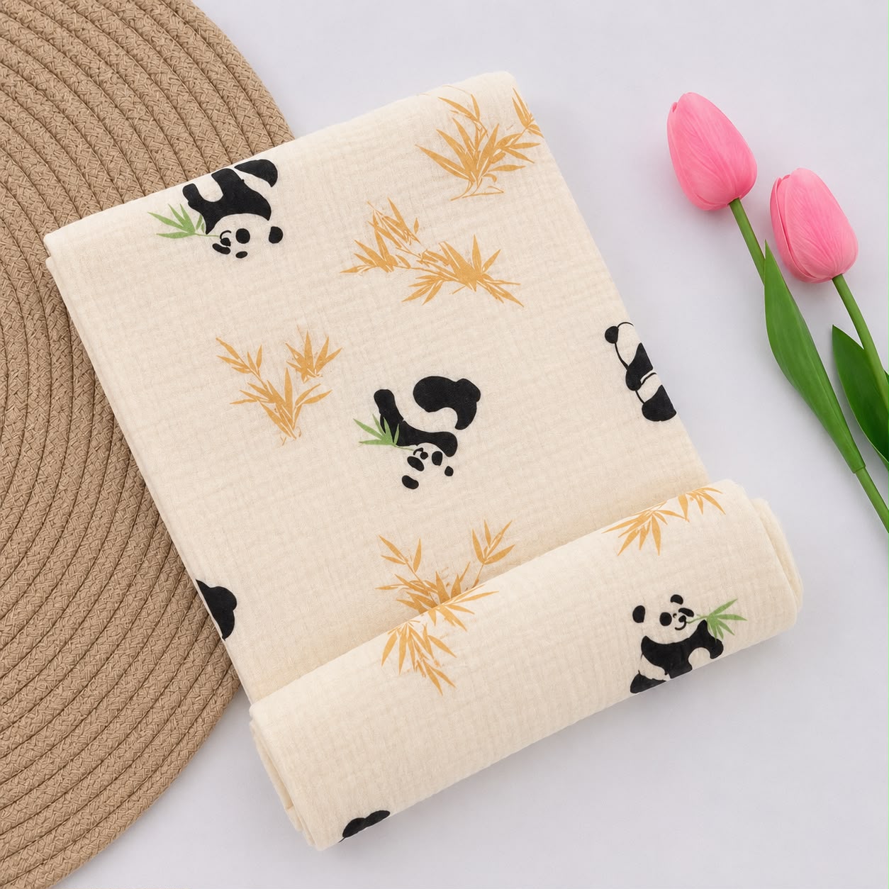 Premium Muslin Crinkled Swaddle Size 100 * 100 cm MN01