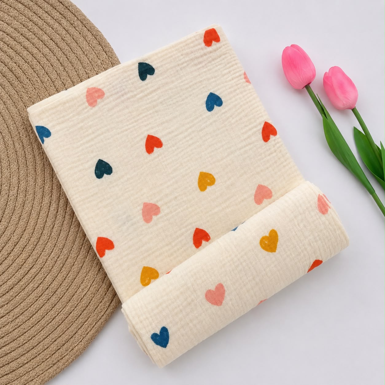 Premium Muslin Crinkled Swaddle Size 100 * 100 cm MN01