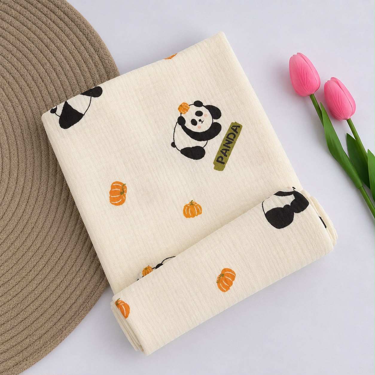 Premium Muslin Crinkled Swaddle Size 100 * 100 cm MN01