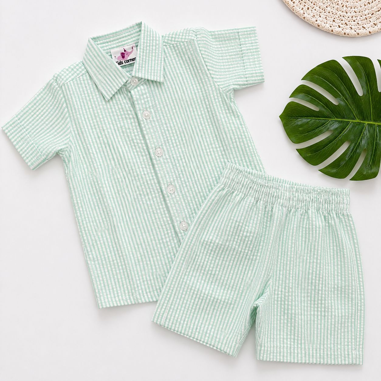 Boys Cotton Shirt And Shorts set