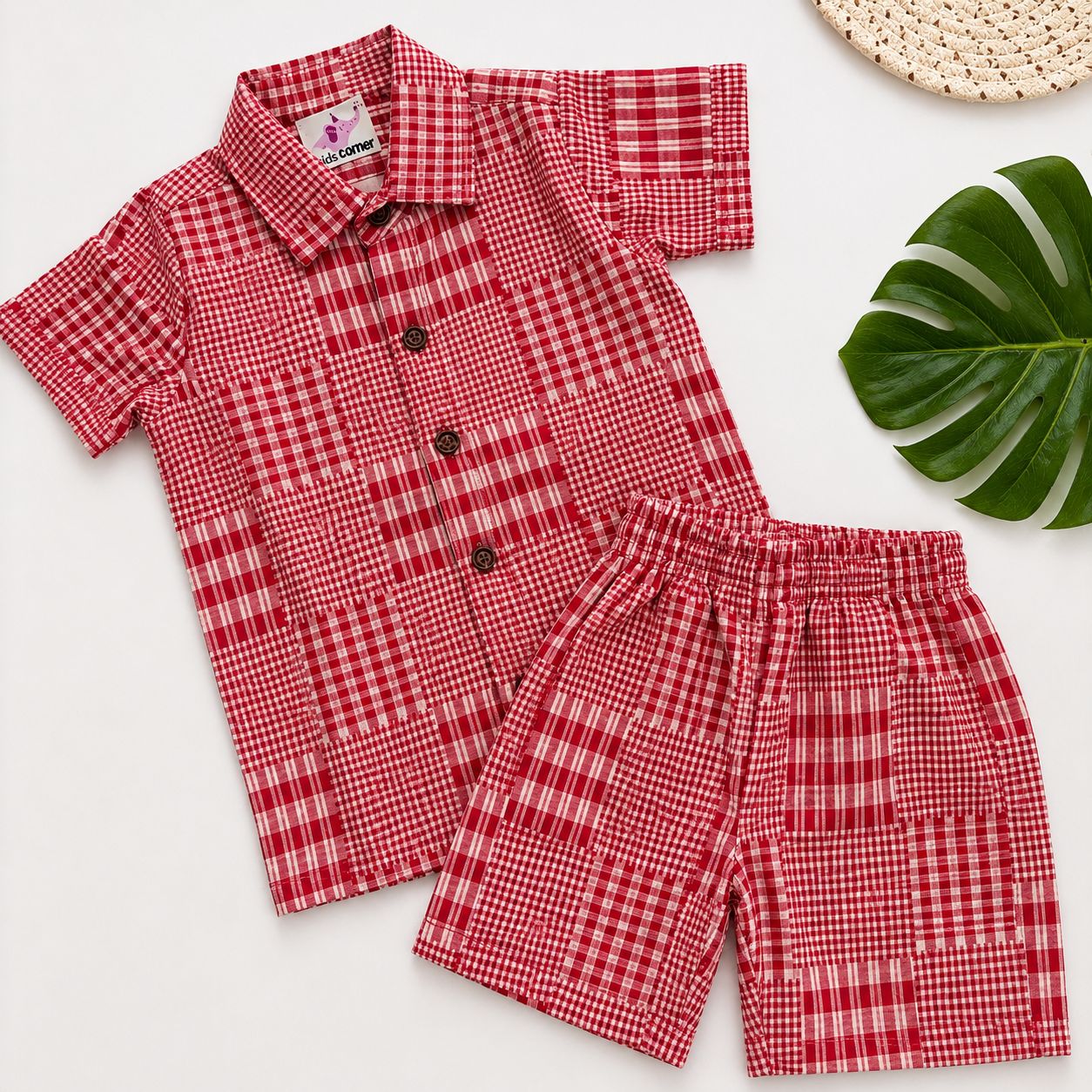 Boys Cotton Shirt And Shorts set