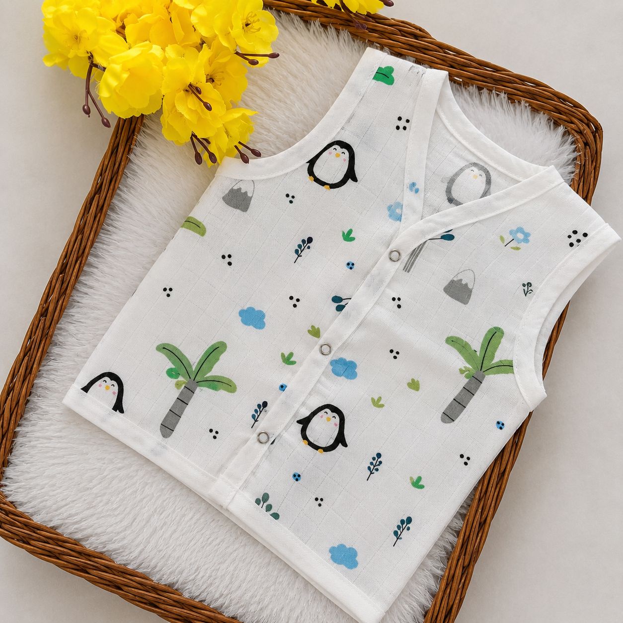 Muslin Button jablas MN01