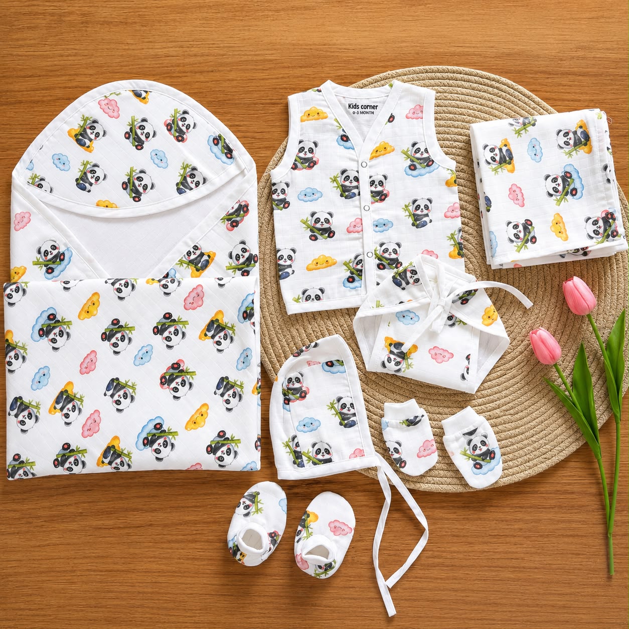 New born / Baby  Welcome Kit MN01 ( Panda Print )