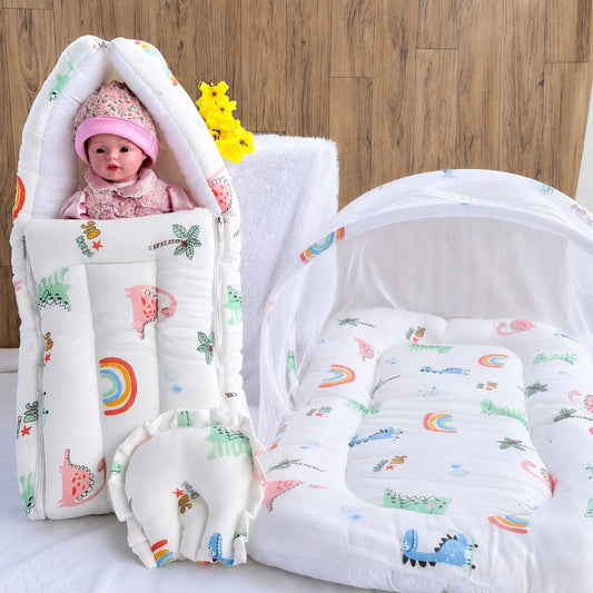 Baby Crinkled Muslin Mosquito Net Bed and Carry Bed Combo MN01