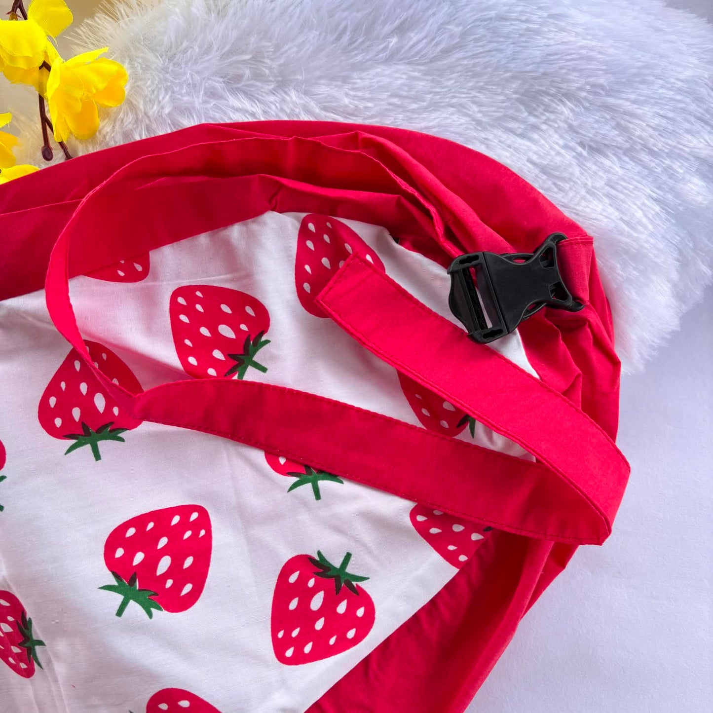 Feeding Pillow Cover Strawberry print  MN01