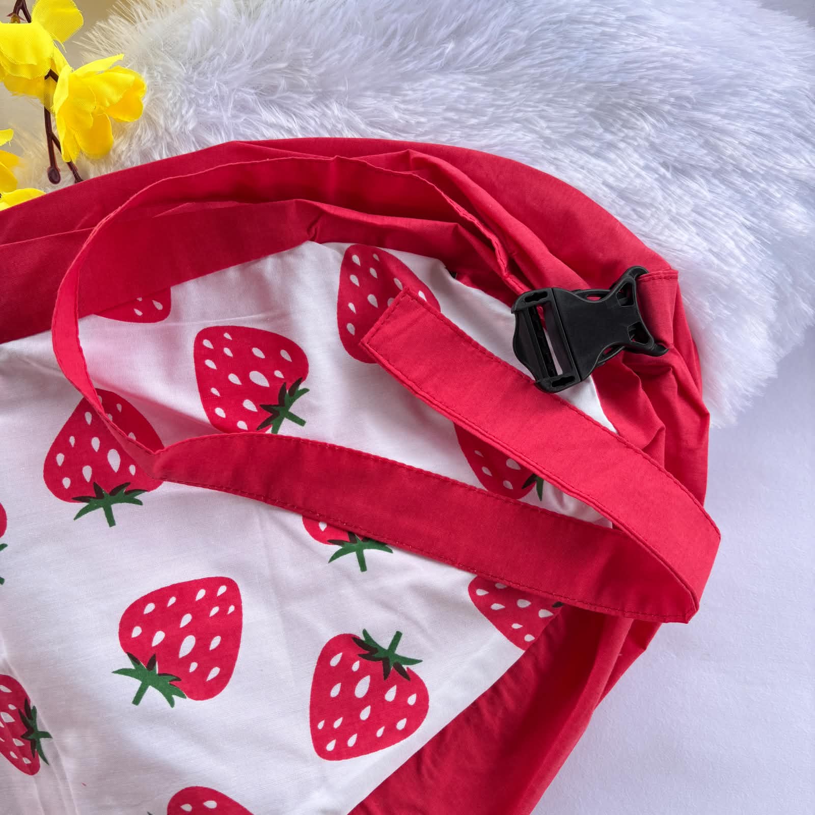 Feeding Pillow Cover Strawberry print  MN01