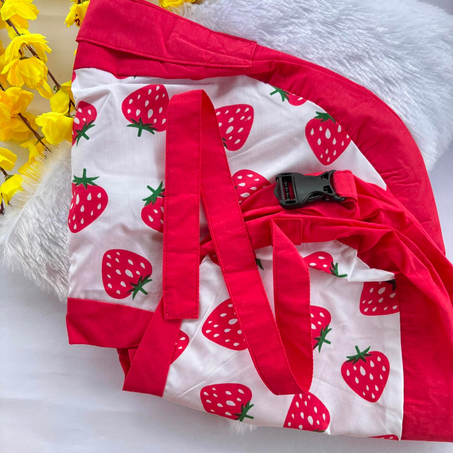 Feeding Pillow Cover Strawberry print  MN01
