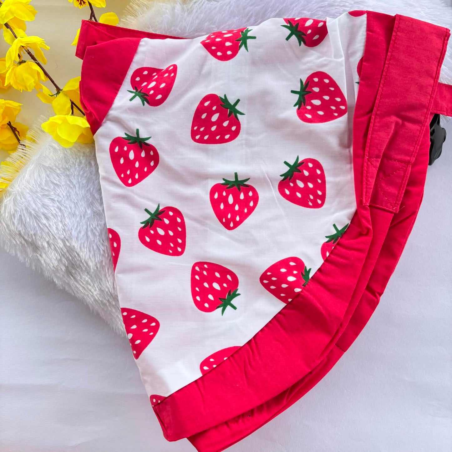 Feeding Pillow Cover Strawberry print  MN01