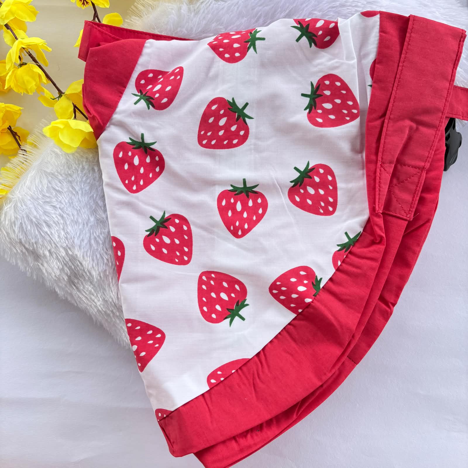 Feeding Pillow Cover Strawberry print  MN01