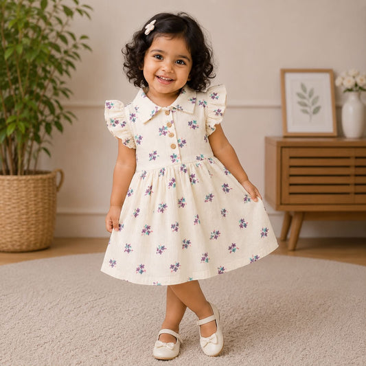 Baby Frocks Front Open Button MN01